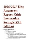 2026&sol;2027 Ultimate Test Bank&colon; Crisis Intervention Strategies &lpar;9th Edition&rpar; &vert; Complete Q&A&comma; Distractor Analysis & Clinical Rationale 