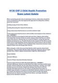 N138 CHP 2 Child Health Promotion Exam Latest Update