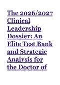 Elite DNP Test Bank 2026&sol;2027&colon; Zaccagnini & AACN Essentials Study Guide &lpar;UT Austin NRP 395&rpar; 