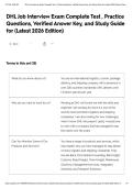 DHL Job Interview Exam Complete Test &comma; Practice Questions&comma; Verified Answer Key&comma; and Study Guide for &lpar;Latest 2026 Edition&rpar;
