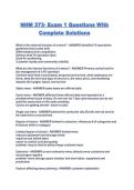 NHM 373- Exam 1 Questions With Complete Solutions