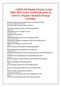    CHEM 210 Module 8 Exam &vert; Latest  &lpar;2026&ndash;2027&rpar; Latest Verified Questions &  Answers &vert; Organic Chemistry&lpar;Portage  Learning&rpar; 