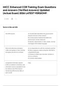 MICC Enhanced COR Training  Exam Questions and Answers &lpar;Verified Answers&rpar; Updated &lpar;Actual Exam&rpar; 2026 LATEST VERSION&excl;&excl;