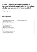 Oregon PSI Test 2026 Exam Questions & Answers &vert; Latest Already Graded A&plus;   &vert;Questions with Correct Answers 2026 latest update&excl;&excl; 