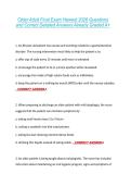 Older Adult Final Exam Newest 2026 Questions  and Correct Detailed Answers Already Graded A&plus; 