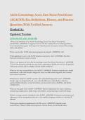 Adult Gerontology Acute Care Nurse Practitioner  &lpar;AGACNP&rpar;&colon; Key Definitions&comma; History&comma; and Practice  Questions With Verified Answers&period;  Graded A&plus;   Updated Version 
