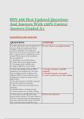 BSN 266 Hesi Updated Questions  And Answers With 100&percnt; Correct  Answers Graded A&plus; 
