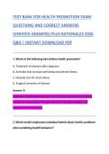 TEST BANK FOR HEALTH PROMOTION EXAM   QUESTIONS AND CORRECT ANSWERS  &lpar;VERIFIED ANSWERS&rpar; PLUS RATIONALES 2026  Q&A &vert; INSTANT DOWNLOAD PDF 