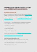 BSN HESI QUESTIONS AND ANSWERS WITH  100&percnt; CORRECT ANSWERS GRADED A&plus; 