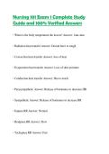 Nursing 101 Exam 1 Complete Study Guide and 100&percnt; Verified Answers
