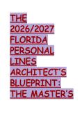 2026&sol;2027 Florida Insurance Exam Mastery Blueprint&colon; Personal Lines &lpar;20-44&rpar; &vert; Ultimate Study Guide & HB 837 Updates