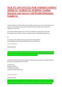 NUR 372 ADVANTAGE FOR UNDERSTANDING MEDICAL- SURGICAL NURSING Verified Questions and Answers with Detailed Rationales Graded A&plus; &period;