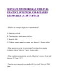 ServSafe Manager Exam 2026 Full Practice Questions and Detailed Rationales Latest Update