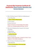 Provincial Rig Technician Exam Practice Questions and Answers