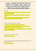Exam 1&colon; NSG548&sol; NSG 548 FNP Role with  Children and Families Guide&vert; Questions &  Answers&vert; Latest 2025&sol; 2026 Update&vert; Grade A&vert;       100&percnt; Correct &lpar;100 out of 100&rpar;- Wilkes     