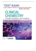 Test Bank for Clinical Chemistry Principles&comma; Techniques&comma; and Correlations 9th Edition by Michael L&period; Bishop&comma; 9781284238860&comma; All Chapters&comma; UPDATED 2026