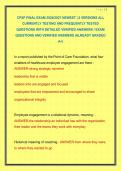 CPXP FINAL EXAM 2026&sol;2027 NEWEST &vert; 2 VERSIONS ALL CURRENTLY TESTING AND FREQUENTLY TESTED QUESTIONS WITH DETAILED VERIFIED ANSWERS &sol; EXAM QUESTIONS AND VERIFIED ANSWERS &vert;ALREADY GRADED A&plus;&vert;