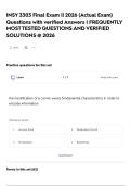 INSY 3303 Final Exam &vert;&vert; 2026 &lpar;Actual Exam&rpar; Questions with verified Answers &vert; FREQUENTLY MOST TESTED QUESTIONS AND VERIFIED SOLUTIONS &commat; 2026 