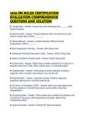 2026 RN NCLEX CERTIFICATION EVALUATION COMPREHENSIVE QUESTIONS AND SOLUTION