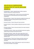 2026 RN NCLEX COMPREHENSIVE EXAMINATION TEST SOLVED QUESTIONS GRADED A&plus;