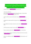 California Firearm Safety Certificate Test Latest Update 2026-2027 Exam 30 Questions with 100&percnt; Verified Correct Answers Guaranteed A&plus;