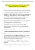 ICC Fire Extinguisher Exam with all Correct & 100&percnt; Verified Answers &vert;Guaranteed to Pass