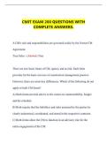 CMIT EXAM 200 QUESTIONS WITH COMPLETE ANSWERS&period;