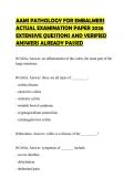 AAMI PATHOLOGY FOR EMBALMERS ACTUAL EXAMINATION PAPER 2026 EXTENSIVE QUESTIONS AND VERIFIED ANSWERS ALREADY PASSED