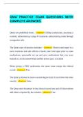 QMA PRACTICE EXAM QUESTIONS WITH COMPLETE ANSWERS&period;