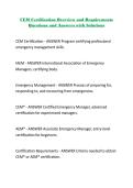 CEM Certification Overview and Requirements Questions and Answers with Solutions&period;