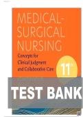 TEST BANK FOR Medical-Surgical Nursing&colon; Concepts for Clinical Judgment and Collaborative Care 11th edition by Donna D&period; Ignatavicius ISBN&colon; 978-0323878265 COMPLETE GUIDE WITH RATIONALES 100&percnt; VERIFIED A&plus; GRADE ASSURED&excl;&excl;&excl;&excl;NEW LATEST UPDATE&excl;&excl;&excl;&excl;&excl;&excl;