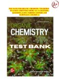 TEST BANK FOR ORGANIC CHEMISTRY 7TH EDITION   BY JANICE GORZYNSKI SMITH&vert; ALL 31 CHAPTERS &vert;  QUESTIONS & 100&percnt; VERIFIED ANSWERS AND  RATIONALES &vert; GRADED A&plus;