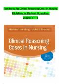 Clinical Reasoning Cases in Nursing &lpar;8th Edition&rpar; &ndash; Harding & Snyder Test Bank&comma; Nursing Case Studies &ndash; NCLEX Practice Questions