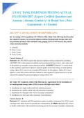 U3 ICC TANK TIGHTNESS TESTING ACTUAL EXAM 2026&sol;2027 &vert; Expert Certified Questions and Answers &vert; Already Graded A&plus; & Brand New &vert; Pass Guaranteed - A&plus; Graded