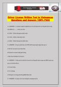 Driver License Written Test in Vietnamese Questions and Answers 100&percnt; PASS