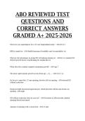 ABO Reviewed test questions and correct answers GRADED A&plus; 2025-2026
