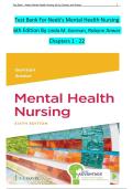 Neeb's Mental Health Nursing  6th Edition By Linda M&period; Gorman&comma; Robynn Anwar  Chapters 1 - 22
