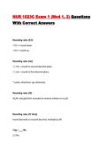 NUR 1023C Exam 1 &lpar;Mod 1&comma; 2&rpar; Questions With Correct Answers
