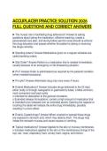 ACCUPLACER PRACTICE SOLUTION 2026 FULL QUESTIONS AND CORRECT ANSWERS