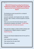 WGU D102 Financial Accounting Final OA Actual  Verified Exam Test Bank 1 Newest With Complete 300  Questions And Correct Detailed Answers&vert;&vert; Newest  Exam&excl;&excl;&excl;