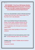 NUR 2356 MDC 1 Final Exam 2026 Update &vert;&vert;Verified  Exam&excl;&excl;&vert;&vert;NUR2356 Multidimensional Care 1 Final Exam  Version A & B With Complete 300 Questions And  Correct Detailed Answers&vert;&vert; Newest Exam&excl;&excl;&excl; 
