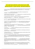 Fire Code Exam 2026 ICC with all Correct & 100&percnt; Verified Answers &vert;Latest Version &vert;Already Graded A&plus;