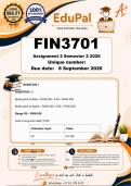 FIN3701 Assignment 2 &lpar;COMPLETE ANSWERS&rpar; Semester 2 2026 - DUE 8 September 2026