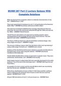 MUNM 287 Part 2 Lecture Quizzes With Complete Solutions