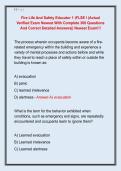 Fire Life And Safety Educator 1 &lpar;FLSE I &rpar;Actual  Verified Exam Newest With Complete 300 Questions  And Correct Detailed Answers&vert;&vert; Newest Exam&excl;&excl;&excl; 