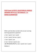 FiCEP Exam &lpar;LATEST&rpar;&vert; QUESTIONS & VERIFIED  ANSWERS WITH FULL RATIONALES &vert; A&plus;  GRADE GUARANTEED