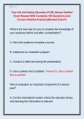 Fire Life And Safety Educator &lpar;FLSE &rpar;Actual Verified  Exam Newest With Complete 100 Questions And  Correct Detailed Answers&vert;&vert;Newest Exam&excl;&excl;&excl;