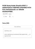 FiCEP Study Guide &lpar;Final&rpar;&lpar;LATEST &rpar; &vert; QUESTIONS & VERIFIED ANSWERS WITH FULL RATIONALES &vert; A&plus; GRADE GUARANTEED