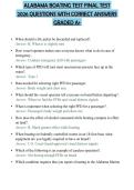 ALABAMA BOATING TEST FINAL TEST 2026 QUESTIONS WITH CORRECT ANSWERS GRADED A&plus;
