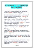 ACLS&colon; FINAL TEST QUESTIONS  AND ANSWERS 2026 EXAM
